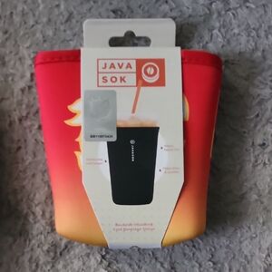 Insulated Beverage Sleeve - Red and Orange